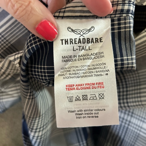 Threadbare Denim Corp long sleeve Men’s Shirt Size Large-Tall - Picture 6 of 6